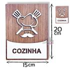 Plaquinha para cozinha sinalização mdf decorativa 3mm relevo