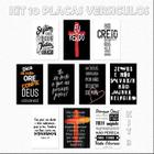 Plaquinhas de decoração Frases Bonitas - Versículos bíblico - Motivação Amor Esperança Fé 13x20cm