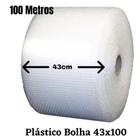 Plástico bolha rolo 100m X 43cm embalagem ideal para proteção de objetos frágeis 25 micras