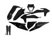 Plastico Kit Ufo Ktm Exc/Exc-F 20/23 - Preto (C/ Protetor De Bengala)