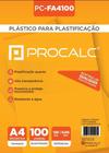 PLÁSTICO P/ PLASTIFICAÇÃO- FA4100 220X307 125M 0,05mm 100 Un - PROCALC