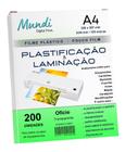 Plástico para Plastificação A4 Mundi 220x307cm 0,05 200fl