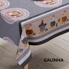 Plástico Térmico Toalha De Mesa impermeável Pvc Retangular Galinhas Happy Chicken 2,20 X 1,40 6 cadeiras