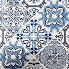 Plástico Térmico Toalha De Mesa Retangular impermeável Azulejo Português azul 2,50 X 1,40 - Etherna