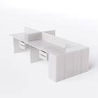 Plataforma 4 lugares 300x150 com gaveteiro aério com 2 armário lateral