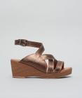 Plataforma Couro Entrelace - Bronze