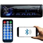 Player Automotivo Rádio Som MP3 Tiger Auto Bluetooth FM Usb Sd Card P2 com Controle remoto e comando de Voz