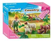 Playmobil Country Fazenda - Fazendeira Com Animais 31 peças