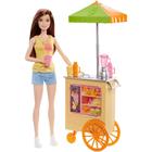 Playset Barbie Careers Juice Bar com boneca morena