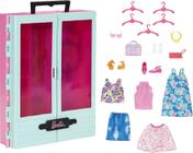 Playset Closet Barbie c/ 3 Roupas, 3 Pares Sapatos, 2 Acessórios de Moda