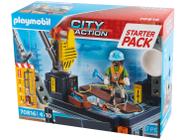 Playset Playmobil Starter Pack Canteiro de Obras - Sunny Brinquedos 59 Peças