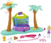 Playset Polly Pocket Bounce e Bark Puppy Park com Polly de 3 polegadas