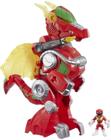 Playskool Heroes Power Rangers Red Ranger &amp Dragon Thunderzord, 3" Action Figure, 14" Zord, Lights &amp Sounds, Collectible Toys for Kids Ages 3 &amp Up