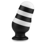 Plug Anal 18cm x 8,5cm X-Missioner Listrado Preto e Branco - Lovetoy