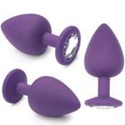 Plug anal de silicone Com Pedra diamante Tamanho G Cores variadas - Topo Toys