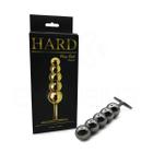 Plug Anal Escalonado em Metal com 5 Esferas de Tamanhos Gradativos e Suporte para Pegada - Hard Plug Ball