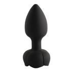 Plug Anal Preto em Silicone Com Vibrador e Controle Remoto SI - Sexy Import