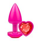 Plug anal touch com joia coração estimulador anal sex shop - La Pimienta