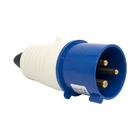 Plug Blindado 2P+T 32A 250V Azul Metaltex