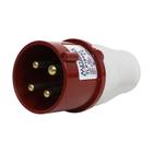 Plug Blindado 3P+T 16A 380V Vermelho Metaltex