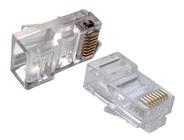 Plug Conector Rj45 Macho Cat 5E 8 Vias Crimpar 100 Unidades - Diversos