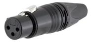 Plug Conector Xlr Cannon Femea Metal Preto C30fn3b Mxt