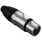 Plug conector xlr canon de linha, femea