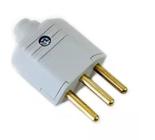 Plug Macho 2P+T 10A Branco MARGIRIUS