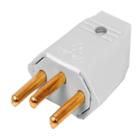 Plug Macho 2p+t 20a Cinza 1048 - Perlex