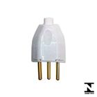 Plug Macho Branco 2P+T  10A/250V Inmetro