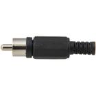 Plug Macho RCA Reto Plastico Ponta Niquel Preto 10 un