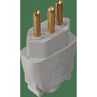 Plug macho reto 10a branco mec tronic