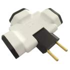 Plug Multiplicador T - 3 Tomadas - Poliestireno - Fu Xing