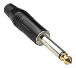 Plug P10 Mono Metalico Preto Pro 13324 Tblack