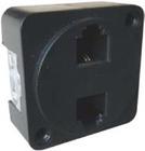 Plug Telefone Tomada Modular IDC 2 Linhas Preto