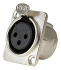 Plug Xlr Conector Femea Painel Metal Santo Angelo Sa2x