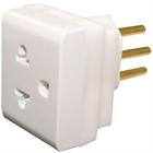 Plugue Adaptador PB 2P+T 10 Ampères Branco - 690660 - PIAL