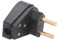 Plugue angular 2P 20A 250V~ cor preto