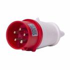 Plugue Industrial Decorlux 16a-3p+N+T,6h,Ip44 Vermelho 380/415v