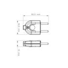 Plugue Macho 2P 10 A 250 V Tramontina Cinza