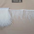 Pluma de Avestruz 100% 1mt x 13CM Largura Off White - Ribnits