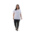 Plus Size - Camiseta Feminina Manga Curta 100% algodão - Branca e Preta - EBT Uniformes