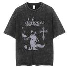 plus Size Hip Hop Deftones Vintage Impressão Algodão Camiseta Unisex Verão Lavado Moda Streetwear - others