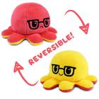 Plushie TeeTurtle O polvo reversível original vermelho e amarelo