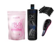 Pó descolorante Rosa Easy Blond e Oxigenada Souple Liss a Escolha