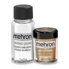 Pó metálico de maquiagem Mehron (1,7 onças) com líquido de m