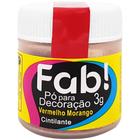 Pó para Decoração Cintilante 3g Vermelho Morango Fab