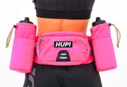 Pochete Cinto de Hidratacao Hupi Ulo Rosa Com 2 Garrafas 750ml Bike Caminhada