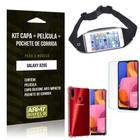 Pochete Galaxy A20S Pochete Capa Anti Shock Película Vidro