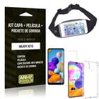 Pochete Galaxy A21S+Capa Anti Shock+Película Vidro Blindada